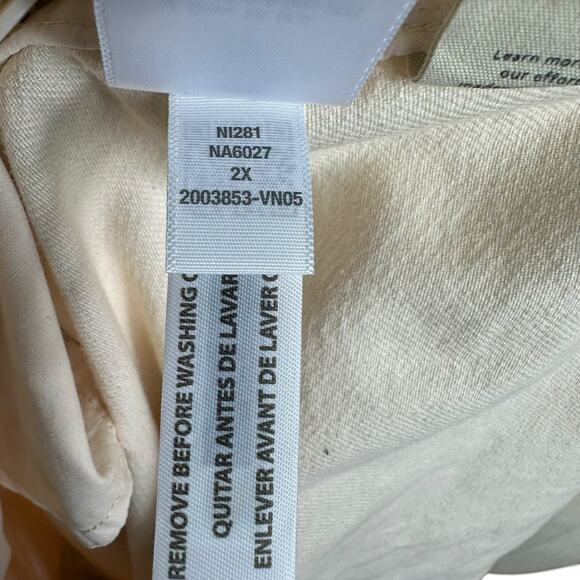 MADEWELL Cream Bone Garment Dyed Twill Shirt Jacket Women's Size 2X Plus Size - Picture 7 of 8
